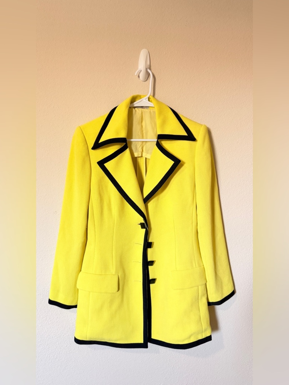 Vintage Yellow Statement Blazer | Bold Chic | Retro 90s Jacket | J&R